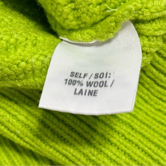 Tanya Taylor Liliana Knit Wool Neon Green Sweater - Picture 7 of 10